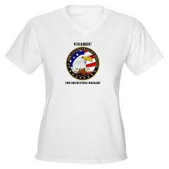 USAREC2RB - A01 - 04 - 2nd Recruiting Brigade with Text Women's V-Neck T-Shirt
