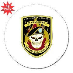 USAREC3RB - M01 - 01 - 3rd Recruiting Brigade 3" Lapel Sticker (48 pk)