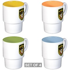 USAREC3RB - M01 - 03 - 3rd Recruiting Brigade Stackable Mug Set (4 mugs) - Click Image to Close