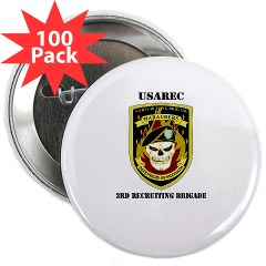 USAREC3RB - M01 - 01 - 3rd Recruiting Brigade with Text 2.25" Button (100 pack) - Click Image to Close