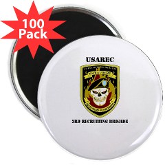 USAREC3RB - M01 - 01 - 3rd Recruiting Brigade with Text 2.25" Magnet (100 pack) - Click Image to Close