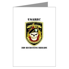 USAREC3RB - M01 - 02 - 3rd Recruiting Brigade with Text Greeting Cards (Pk of 20) - Click Image to Close