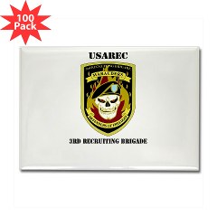 USAREC3RB - M01 - 01 - 3rd Recruiting Brigade with Text Rectangle Magnet (100 pack)
