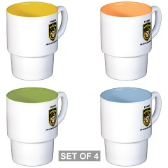 USAREC3RB - M01 - 03 - 3rd Recruiting Brigade with Text Stackable Mug Set (4 mugs)