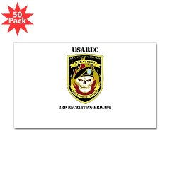 USAREC3RB - M01 - 01 - 3rd Recruiting Brigade with Text Sticker (Rectangle 50 pk)