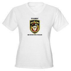 USAREC3RB - A01 - 04 - 3rd Recruiting Brigade with Text Women's V-Neck T-Shirt - Click Image to Close