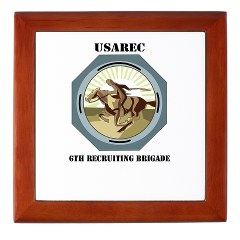 USAREC6RB - M01 - 03 - 6th Recruiting Brigade with text - Keepsake Box