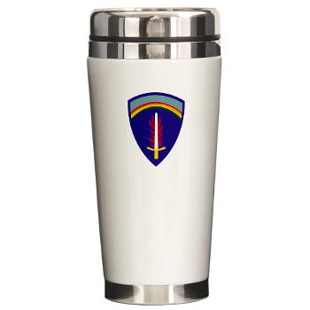 USAREUR - M01 - 03 - U.S. Army Europe (USAREUR) - Ceramic Travel Mug - Click Image to Close