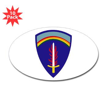 USAREUR - M01 - 01 - U.S. Army Europe (USAREUR) - Sticker (Oval 10 pk)