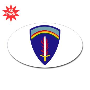 USAREUR - M01 - 01 - U.S. Army Europe (USAREUR) - Sticker (Oval 50 pk)