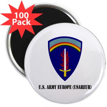 USAREUR - M01 - 01 - U.S. Army Europe (USAREUR) with Text - 2.25" Magnet (100 pack)