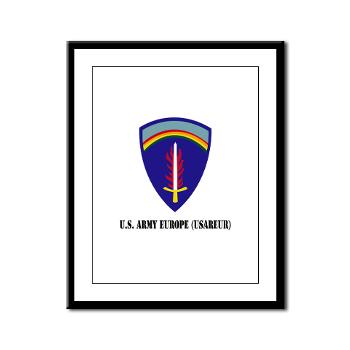 USAREUR - M01 - 02 - U.S. Army Europe (USAREUR) with Text - Framed Panel Print