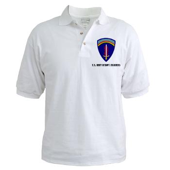 USAREUR - A01 - 04 - U.S. Army Europe (USAREUR) with Text - Golf Shirt