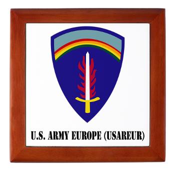 USAREUR - M01 - 03 - U.S. Army Europe (USAREUR) with Text - Keepsake Box