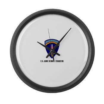 USAREUR - M01 - 03 - U.S. Army Europe (USAREUR) with Text - Large Wall Clock