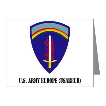 USAREUR - M01 - 02 - U.S. Army Europe (USAREUR) with Text - Note Cards (Pk of 20)