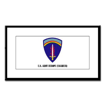 USAREUR - M01 - 02 - U.S. Army Europe (USAREUR) with Text - Small Framed Print