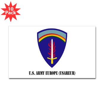 USAREUR - M01 - 01 - U.S. Army Europe (USAREUR) with Text - Sticker (Rectangle 10 pk)