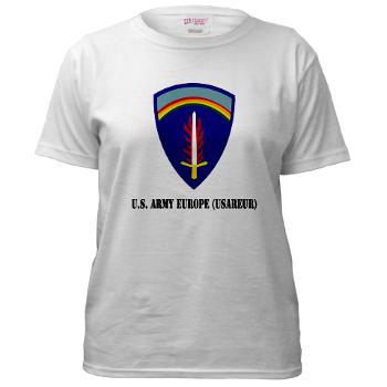USAREUR - A01 - 04 - U.S. Army Europe (USAREUR) with Text - Women's T-Shirt