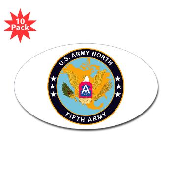USARNORTH - M01 - 01 - U.S. Army North (USARNORTH) - Sticker (Oval 10 pk)