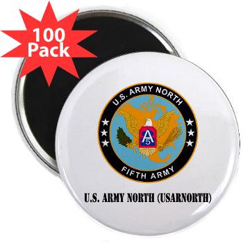 USARNORTH - M01 - 01 - U.S. Army North (USARNORTH) with Text - 2.25" Magnet (100 pack)