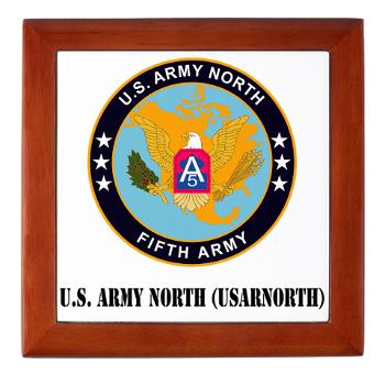 USARNORTH - M01 - 03 - U.S. Army North (USARNORTH) with Text - Keepsake Box