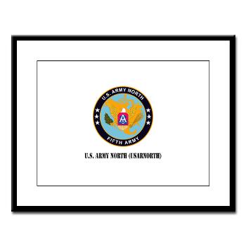 USARNORTH - M01 - 02 - U.S. Army North (USARNORTH) with Text - Large Framed Print - Click Image to Close