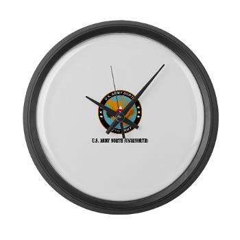 USARNORTH - M01 - 03 - U.S. Army North (USARNORTH) with Text - Large Wall Clock - Click Image to Close