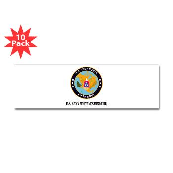 USARNORTH - M01 - 01 - U.S. Army North (USARNORTH) with Text - Sticker (Bumper 10 pk) - Click Image to Close