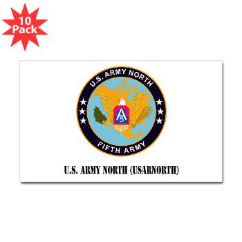 USARNORTH - M01 - 01 - U.S. Army North (USARNORTH) with Text - Sticker (Rectangle 10 pk)