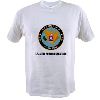 USARNORTH - A01 - 04 - U.S. Army North (USARNORTH) with Text - Value T-shirt - Click Image to Close