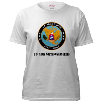USARNORTH - A01 - 04 - U.S. Army North (USARNORTH) with Text - Women's T-Shirt - Click Image to Close