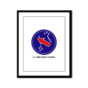 USARPAC - M01 - 02 - SSI - U.S. Army Pacific (USARPAC) with Text - Framed Panel Print