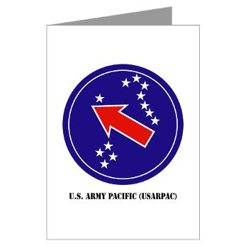 USARPAC - M01 - 02 - SSI - U.S. Army Pacific (USARPAC) with Text - Greeting Cards (Pk of 10) - Click Image to Close