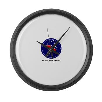 USARPAC - M01 - 03 - SSI - U.S. Army Pacific (USARPAC) with Text - Large Wall Clock