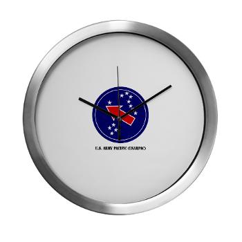 USARPAC - M01 - 03 - SSI - U.S. Army Pacific (USARPAC) with Text - Modern Wall Clock