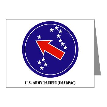 USARPAC - M01 - 02 - SSI - U.S. Army Pacific (USARPAC) with Text - Note Cards (Pk of 20)