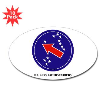 USARPAC - M01 - 01 - SSI - U.S. Army Pacific (USARPAC) with Text - Sticker (Oval 10 pk) - Click Image to Close