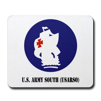USARSO - M01 - 03 - U.S. Army South (USARSO) with Text - Mousepad