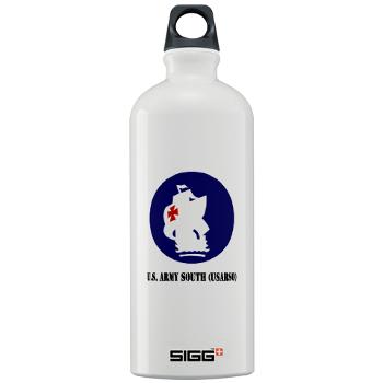 USARSO - M01 - 03 - U.S. Army South (USARSO) with Text - Sigg Water Bottle 1.0L