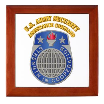 USASAC - M01 - 03 - U.S. Army Security Assistance Command with Text - Keepsake Box - Click Image to Close