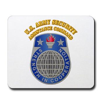 USASAC - M01 - 03 - U.S. Army Security Assistance Command with Text - Mousepad
