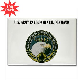 USAEC - M01 - 01 - U.S. Army Environmental Command with Text - Rectangle Magnet (100 pack)