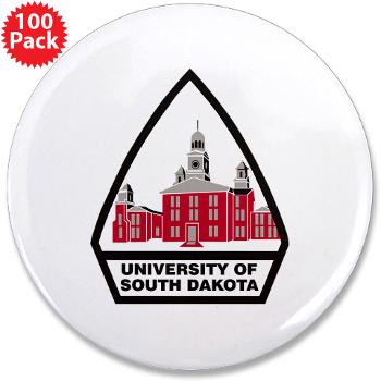 USD - M01 - 01 - SSI - ROTC - University of South Dakota - 3.5" Button (100 pack) - Click Image to Close