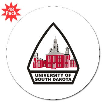 USD - M01 - 01 - SSI - ROTC - University of South Dakota - 3" Lapel Sticker (48 pk) - Click Image to Close