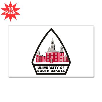USD - M01 - 01 - SSI - ROTC - University of South Dakota - Sticker (Rectangle 10 pk) - Click Image to Close