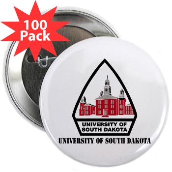 USD - M01 - 01 - SSI - ROTC - University of South Dakota with Text - 2.25" Button (100 pack) - Click Image to Close