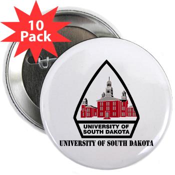 USD - M01 - 01 - SSI - ROTC - University of South Dakota with Text - 2.25" Button (10 pack) - Click Image to Close