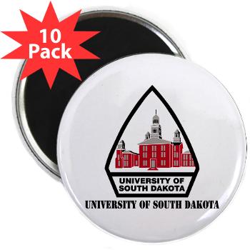USD - M01 - 01 - SSI - ROTC - University of South Dakota with Text - 2.25" Magnet (10 pack) - Click Image to Close