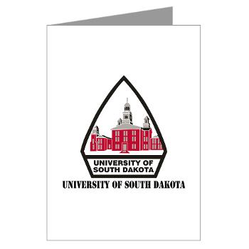 USD - M01 - 02 - SSI - ROTC - University of South Dakota with Text - Greeting Cards (Pk of 20)